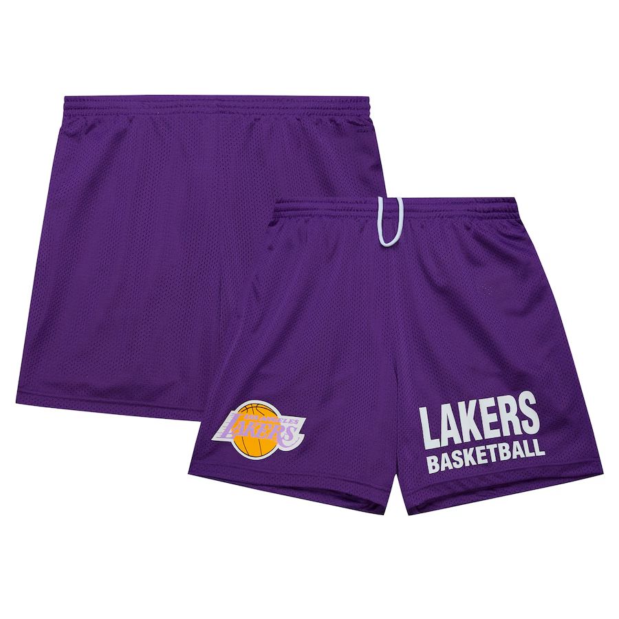 2025 Men NBA Los Angeles Lakers Purple Shorts